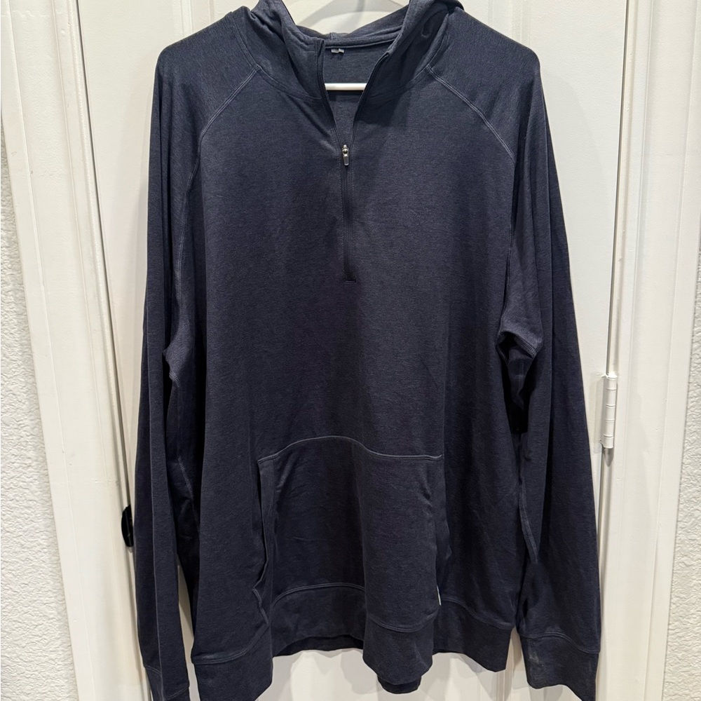 Vuori Dark Blue Half-Zip Hoodie